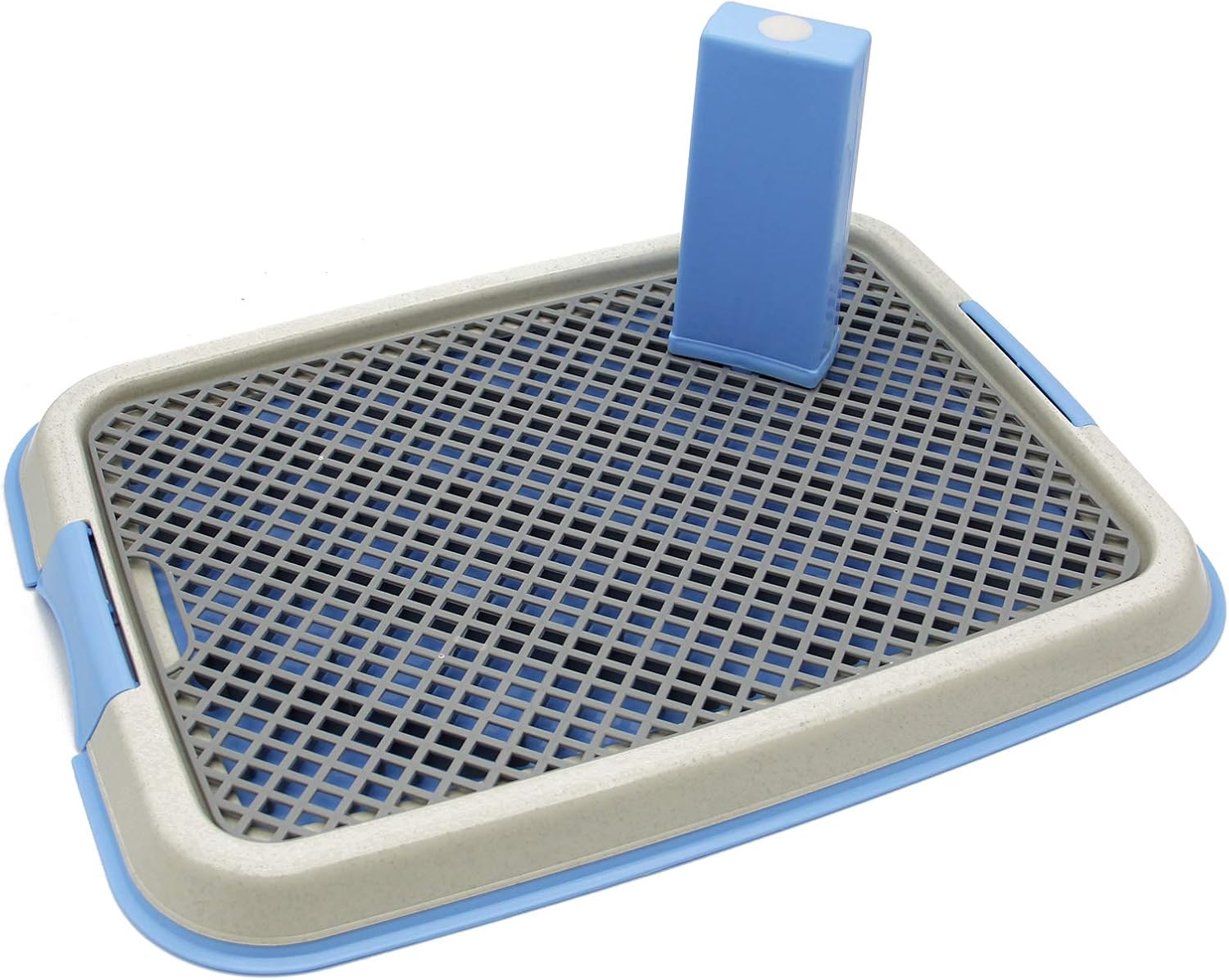 BPS - Vassoio sanitario per addestramento, inodore, da interni, da toeletta, per cani e animali domestici, in plastica, 2 misure M/L, colore casuale