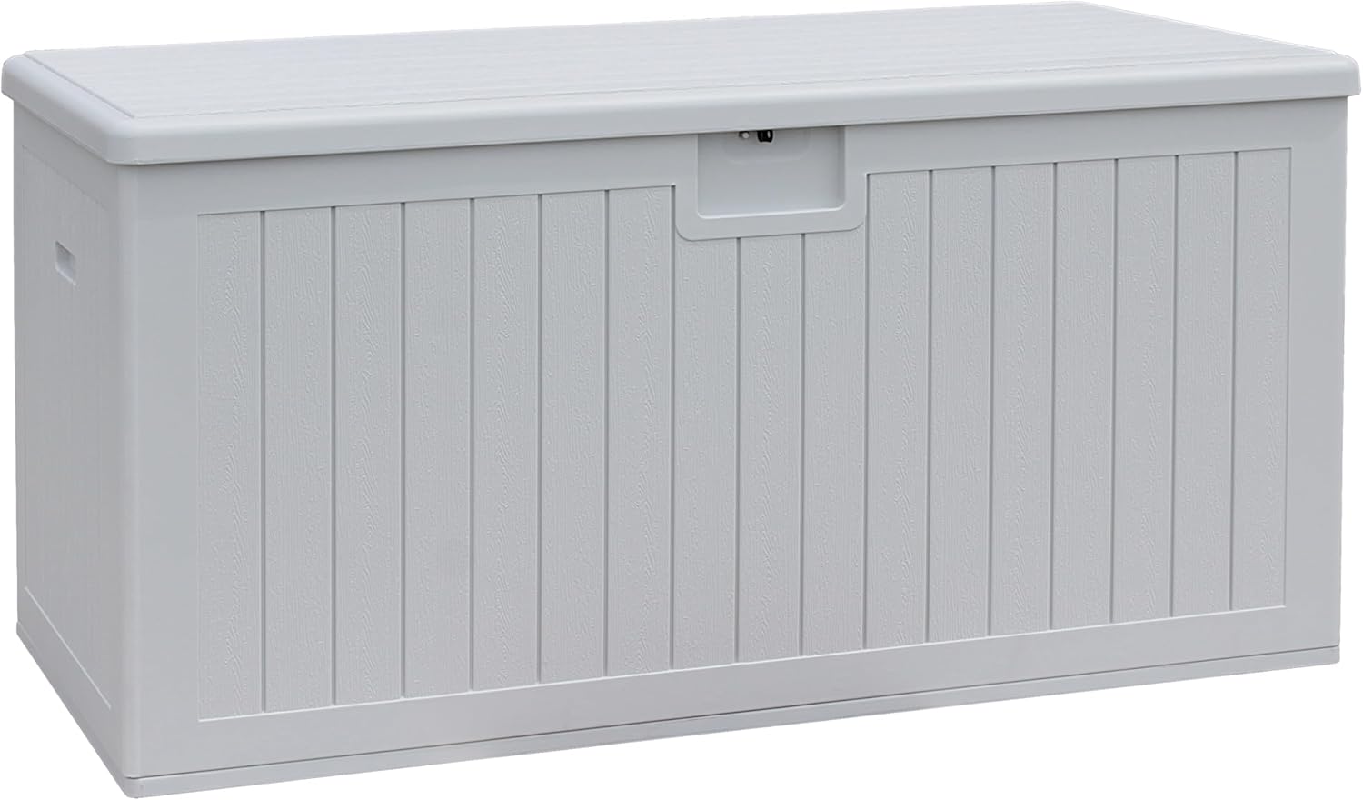 Brigros - Baule Da Esterno Impermeabile In Resina, Cassapanca Contenitore Da Esterno XXL Con Pistoni, Baule Ideale Come Panca E Box Giardino Resistente E Versatile (Bianco, 113x58x58 cm)