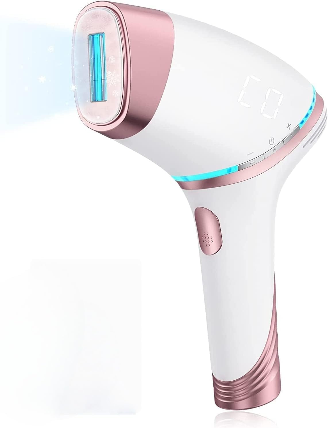 21J Epilatore Luce Pulsata IPL Con Raffreddamento a Ghiaccio, Illimitato Luce Pulsata Con 3 Testine di Cura, 5 Livelli di Energia, Per Donne e Uomini, Viso，Tutto il Corpo