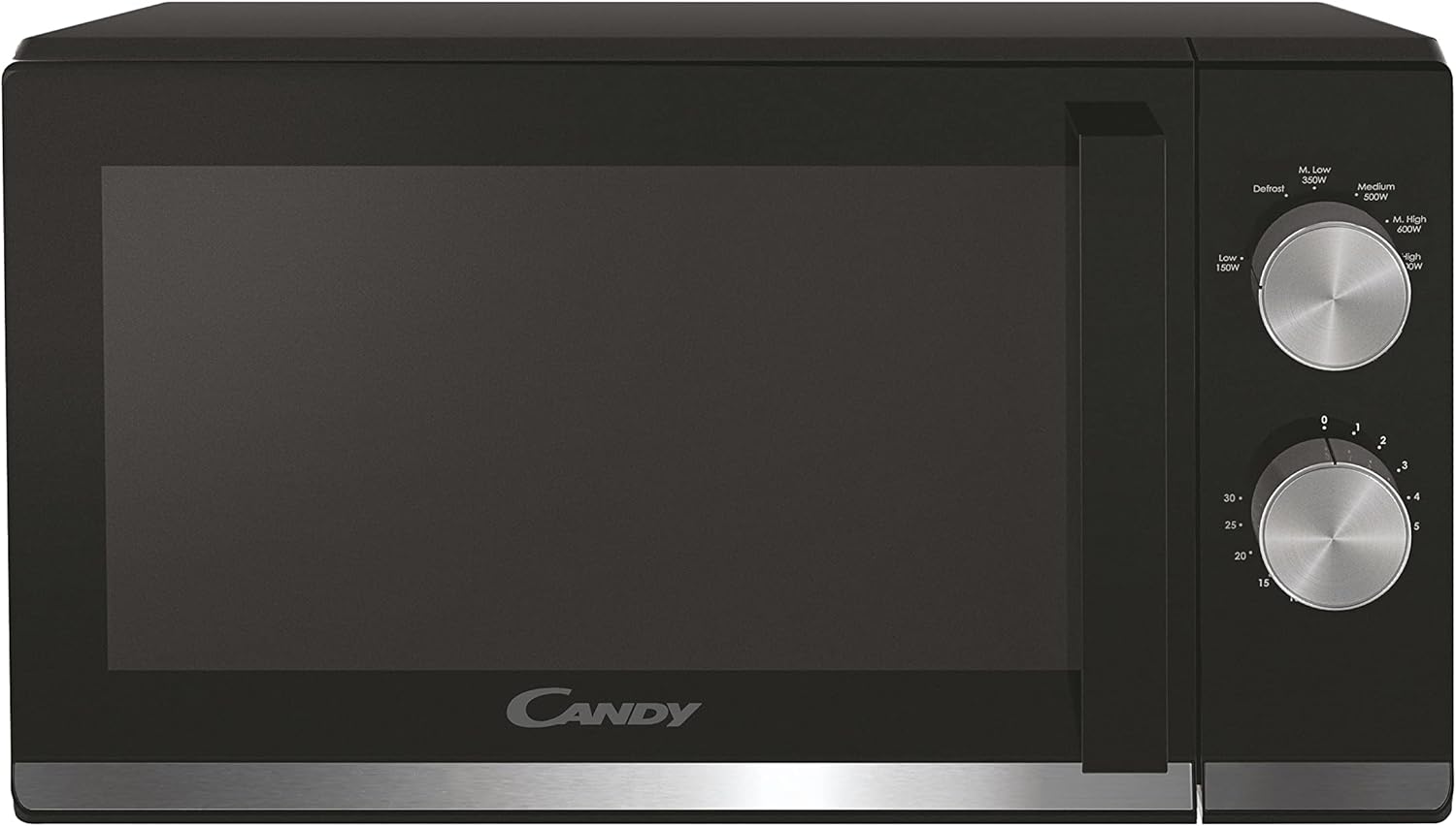 Candy Modern Microwave Oven, 20 Litres, 700W, 6 Power Levels, Defrost Function, Timer and Acoustic Signal for End of Cooking, App hOn, Freestanding, 45.2 x 34.5 x 26.2 cm, Black - CMW20TNMB