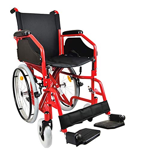 GOVITA Carrozzina Pieghevole Per Passaggi Stretti, Ideale Per I Passaggi In Ascensore_Gostreet Slim 40 Cm   Telaio Doppia Crociera In Acciaio Sedia A Rotelle Pieghevole Slim : Amazon.it: Salute e cura della persona