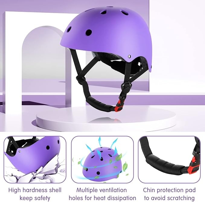 Set di Protezioni per Bambini,Wayeee Protezioni Pattini con Casco Regolabile Ginocchiere Gomitiere per Skateboard,Bicicletta,Pattinaggio, Monopattin