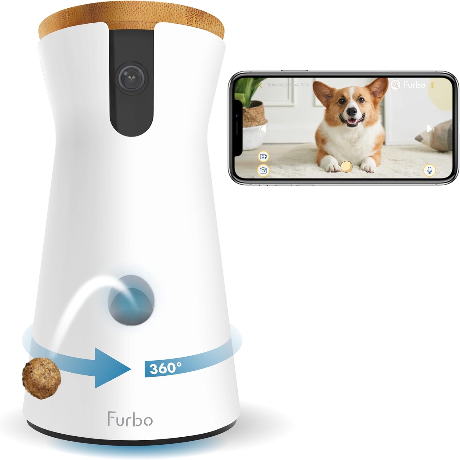 Furbo Videocamera 360° per Cani con Pacchetto Sicurezza Casa
