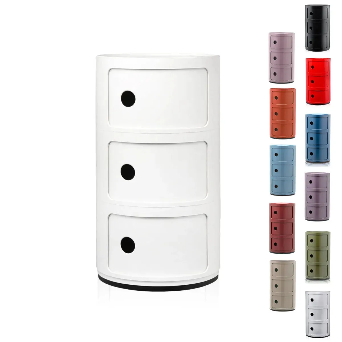 Kartell Componibili Classic Mobiletto a 3 Ripiani – Design Iconico e Funzionale