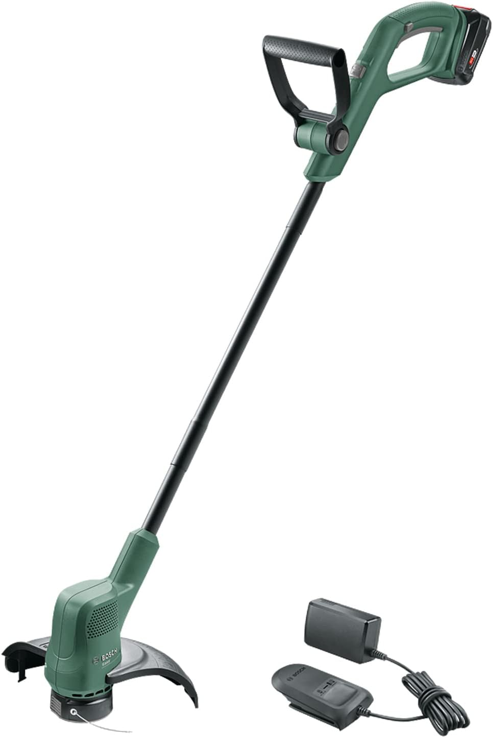 Bosch Tagliabordi a batteria UniversalGrassCut 18V-26-500 (per il taglio dell’erba e la rifinitura dei bordi; tempo di carica: 65 min; diametro di taglio: 26 cm; sistema a 18 Volt; senza batteria)