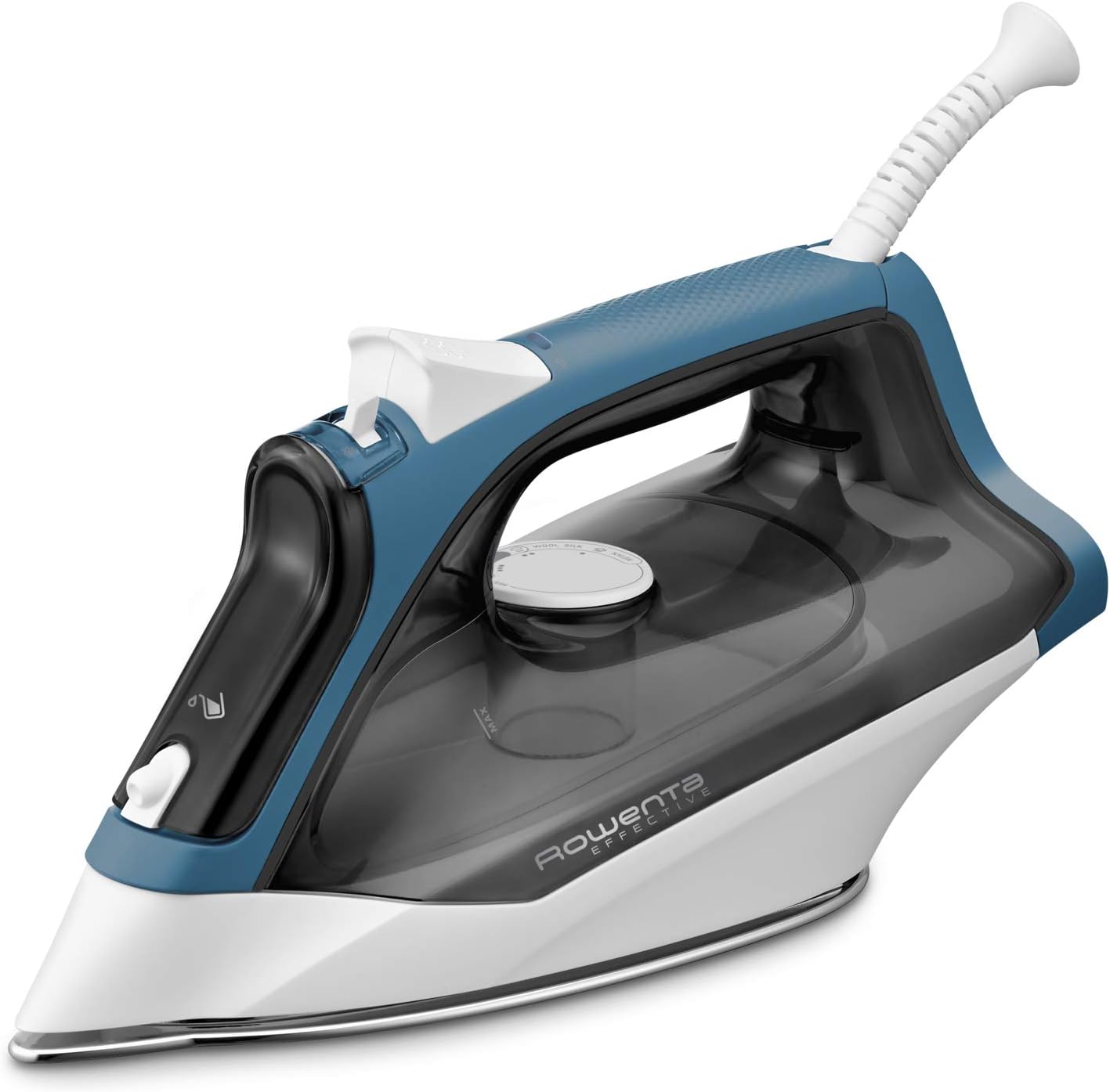 Rowenta DX1550 Effective 2 Steam Iron with Built-in Anti-Limescale Control with Automatic Shut-Off Functionality 110 g, Power 2200 W, Grey/Blue