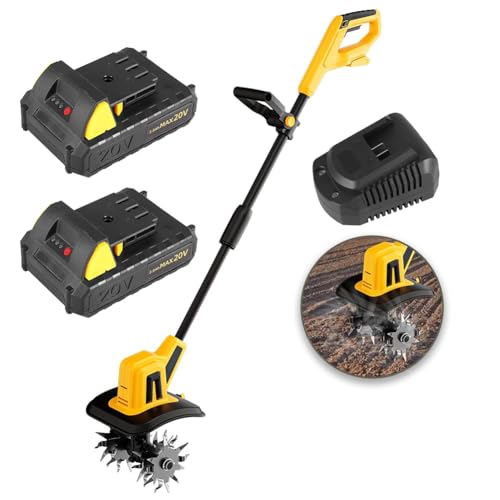Coltivatore da Giardino Motozappa Senza Fili,Motozappa Manuale Giardinaggio, Coltivatore Elettrico 250 Giri/min. 2 X 2000mAh Alimentato Batteria,Larghezza di Lavoro 22cm,Profondità Lavorazione 16cm : Amazon.it: Giardino e giardinaggio