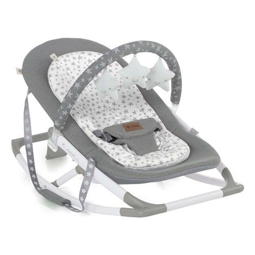 Jané Sdraietta Fold Star – Sdraietta Pieghevole per Neonati con Schienale Reclinabile, Cintura di Sicurezza, Motivo Stelline – Modello 6132 T01