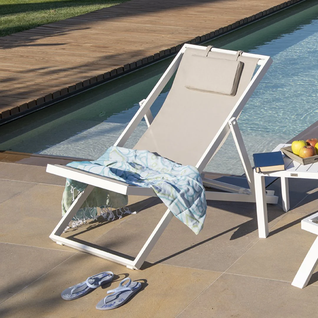 New Relax - Sdraio pieghevole in alluminio kaki