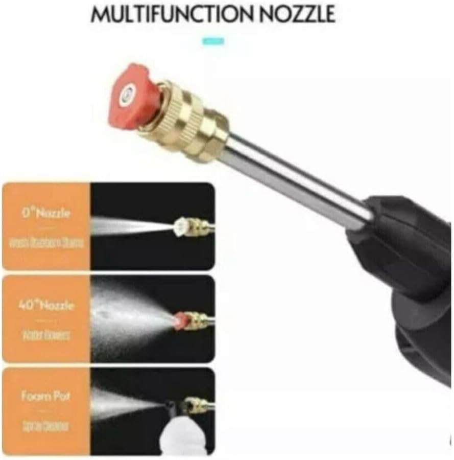 CECAROGROUP IDROPULITRICE PISTOLA PORTATILE A BATTERIA PRESSIONE ACCESSORI 48V