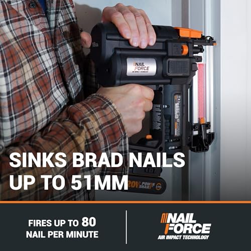 WORX Chiodatrice a batteria 20 V   18 GA PowerShare | WX842.9 | Chiodi da 1,2 mm e fino a 50 mm di lunghezza : Amazon.it: Fai da te