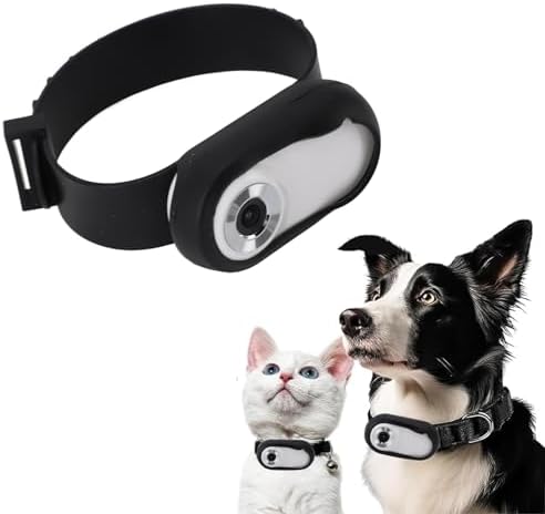 Collare per Fotocamera per Gatti, Collare per Cani HD 1080P con Fotocamera, Collare di Localizzazione Grandangolare 170 per Gatti Collare per Fotocamera PET Regolabile