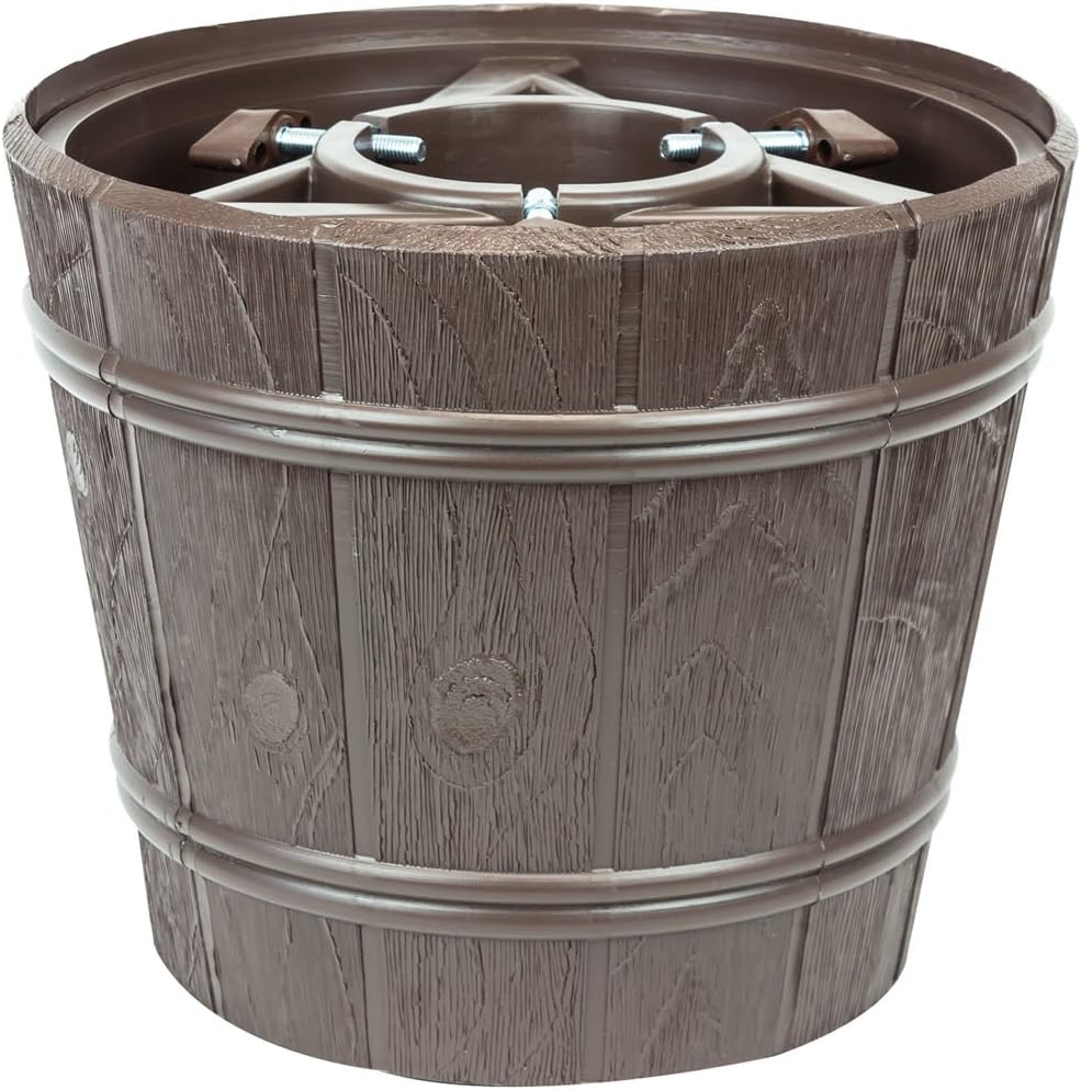 Kit vaso supporto porta albero di natale Planet, diametro 30 cm, colore: marrone