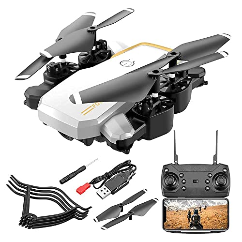 RFZHANZ Rc Droni Pieghevoli con videocamera 4K HD per Adulti Quadricottero RC WiFi FPV Video Live Altitude Hold modalità Senza Testa Decollo a Una Chiave per Bambini o Principianti : Giochi e giocattoli