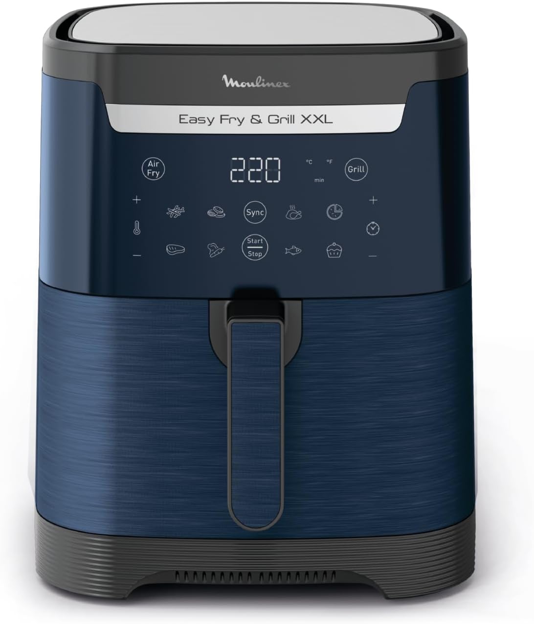 Moulinex Easy Fry & Grill XXL Air Fryer, 6.5 Litres/2 kg, 2 Dishes in 1, Air Cooking and Grill, Capacity up to 8 People, 1830W, 8 Programs, App Recipes, EZ8018