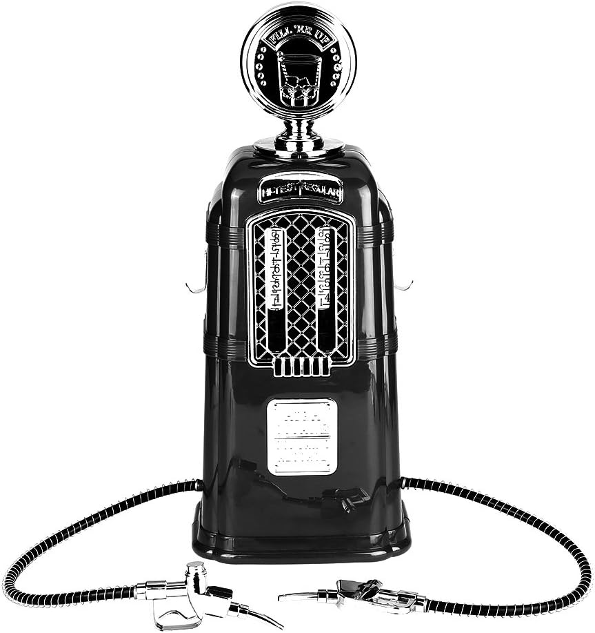 Distributore di birra 1000 CC, pompa a doppia pistola per erogatore di alcol adatto per birra, alcool, acqua, succo di frutta, vino, acqua gassata(Nero)