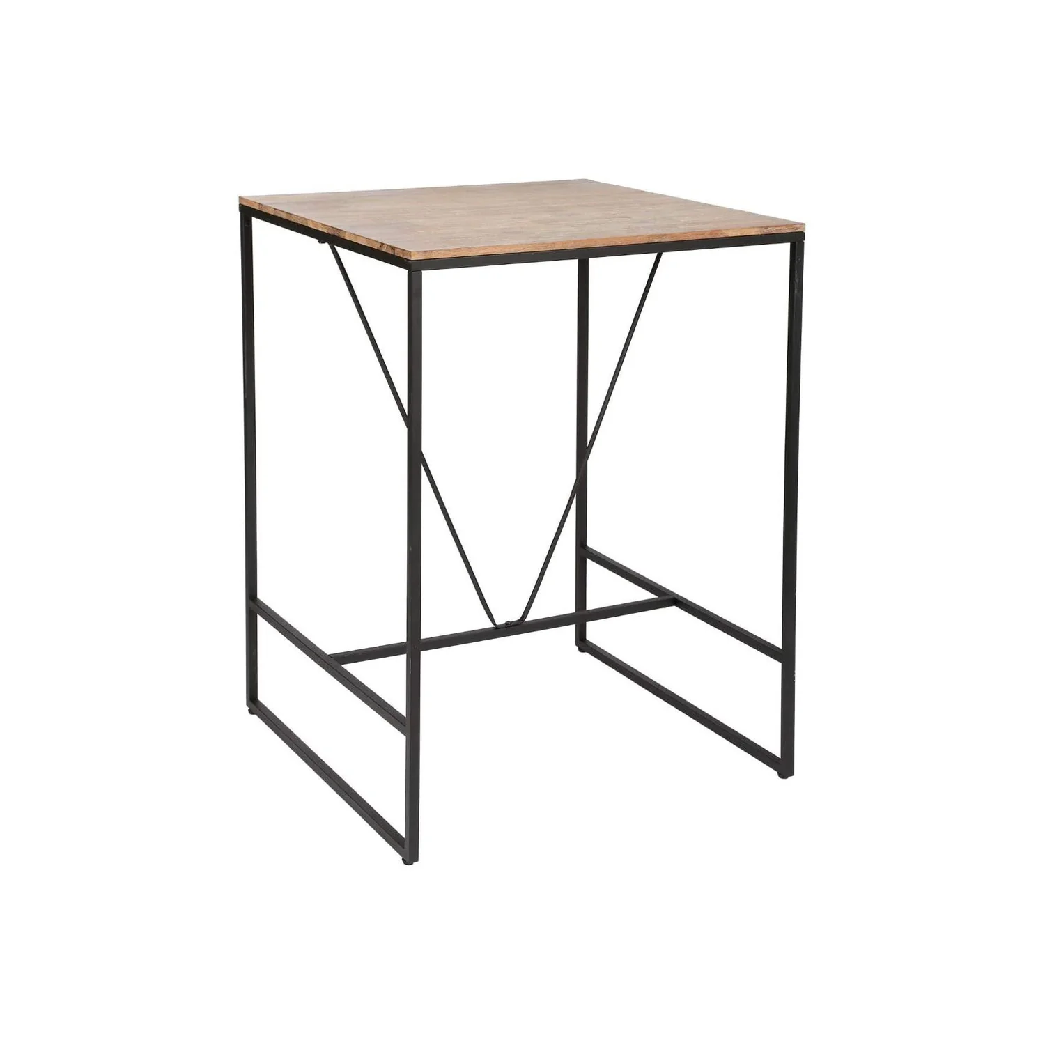 Tavolo Da Bar In Legno E Metallo 80x80x98cm