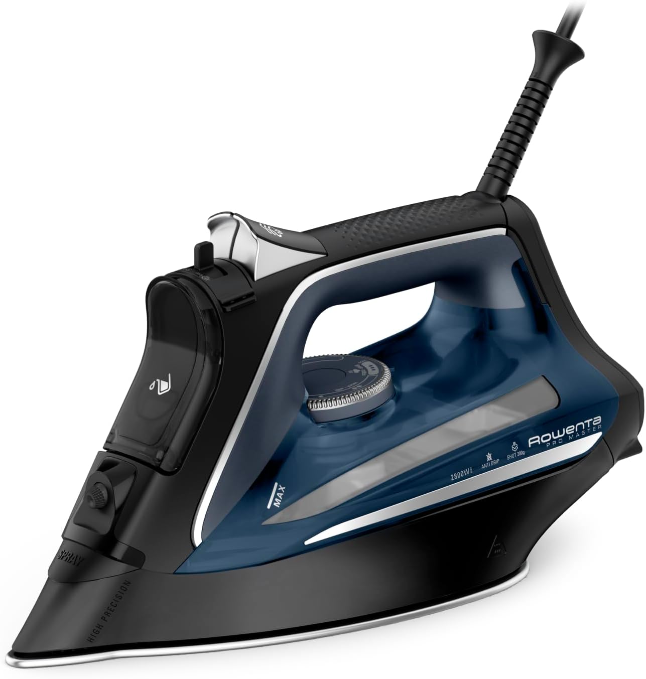 Rowenta DW6330D1 Eco Intelligence Steam Iron, Optimal Steam Distribution, 2500 W Power, Fast Heating Time, 300 ml, Black/Green