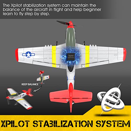 VOLANTEXRC P51d Mustang 4 Canali 2,4 Ghz RC Plane RTF, Aereo Radiocomandato Per Principianti, Aerei RC Per Adulti E Bambini, Semplice E Pronto Per Volare : Amazon.it: Giochi e giocattoli