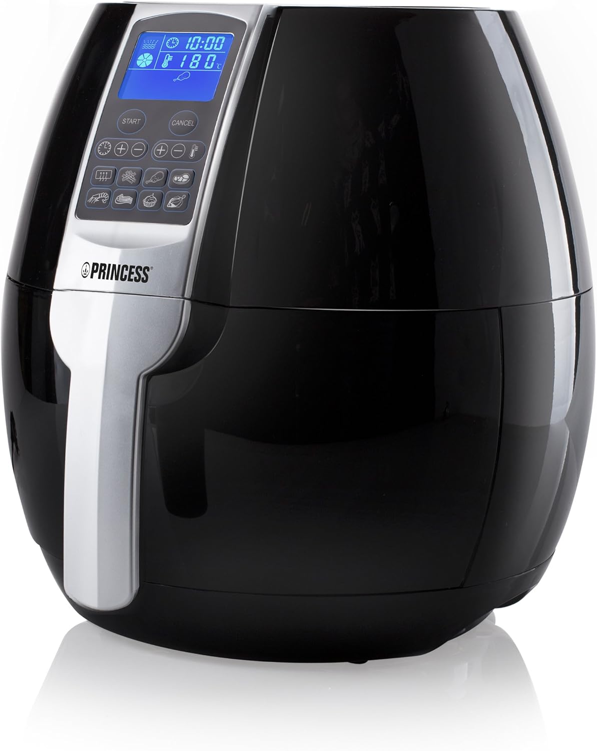 Princess SlimFry Airfryer, 8L Capacity, 2000W, 8 Programs, Digital Touchscreen Display, Adjustable Temperature, Control Window, Automatic Shutdown, Washable Basket, 182257
