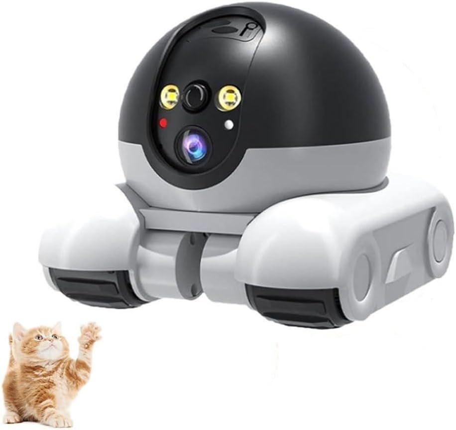 Telecamera Blinky Bot, Blinky Bot Pro, Robot Ai Companion Con Vista a 360°, Telecamera Di Sicurezza Mobile for Interni Wireless 1080p Con Doppio Obiettivo E Audio Bidirezionale, Visione Notturna(4G)