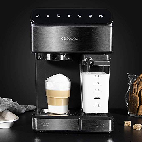 Cecotec Caffettiera Semiautomática Power Instant ccino Touch Serie Nera, Serbatoio di Latte, Controllo Tattile, 20 Bares, Thermoblock, 1350 W, 1.4 L, Acciaio Inossidabile : Amazon.it: Casa e cucina