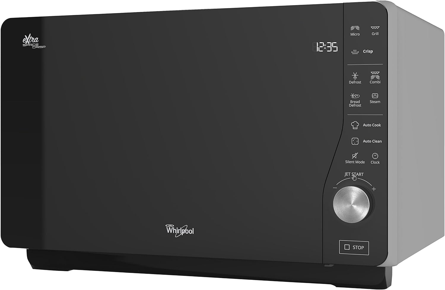 Whirlpool MWF 427 SL – Dimensions 49 cm x 42.6 cm x 32 cm, Microwave Oven 25 Litres with Power 800 W Microwave and 1000 W Grill. Microwave Oven Without Dish.