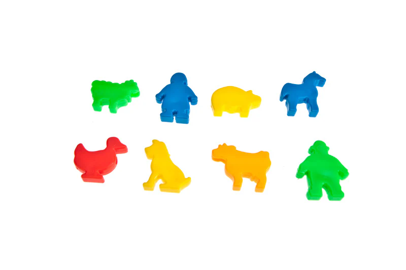 Farm Animal Beads x 6