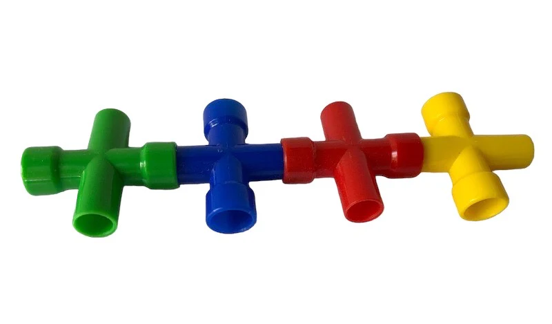 Plastic 4 Way Connector