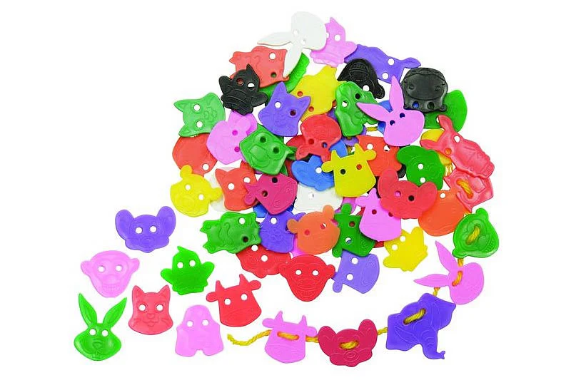 Animal Face Buttons x 10