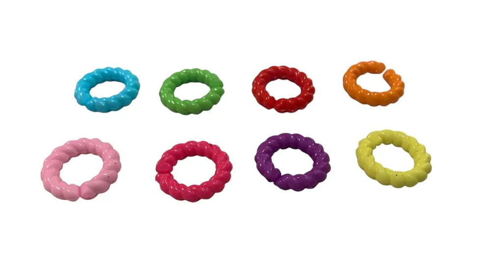 Plastic Twist Jewel Rings