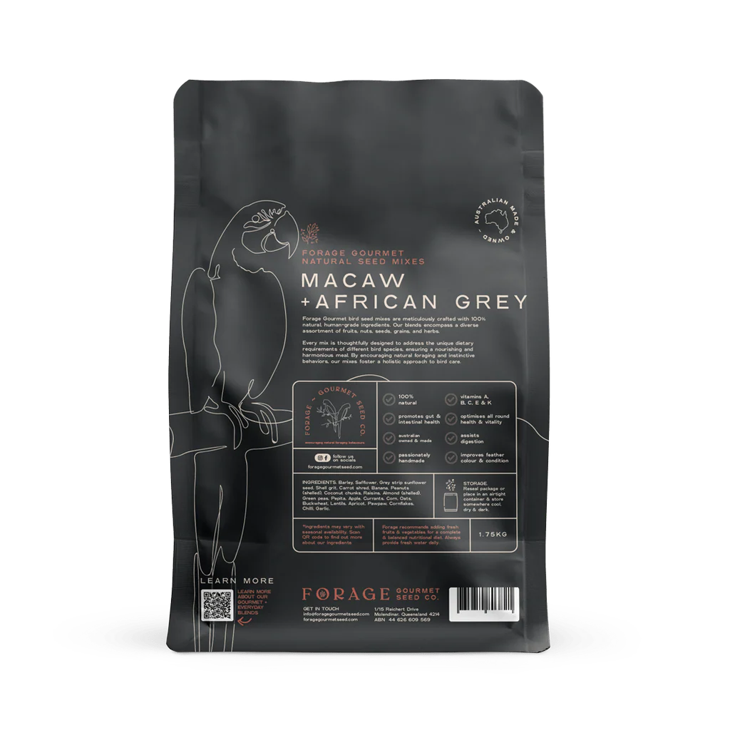 Forage Macaw, African Grey and Amazon Mix