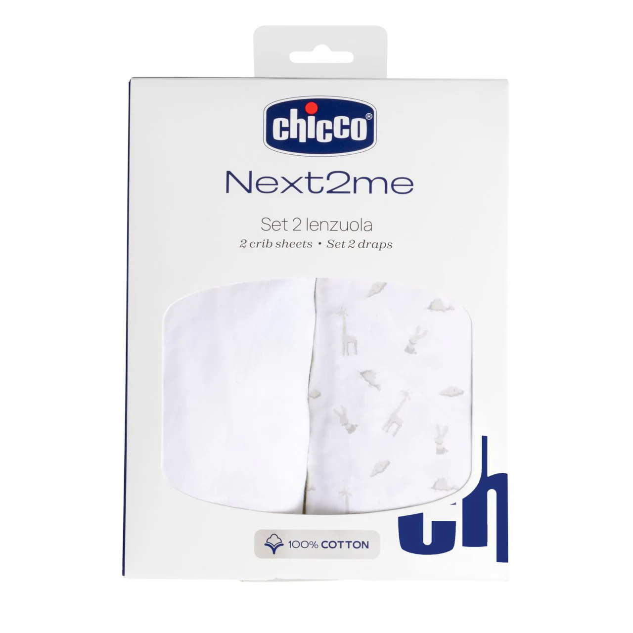 Chicco Conjunto 2 Lençois Cima e Baixo Next2Me Cloud
