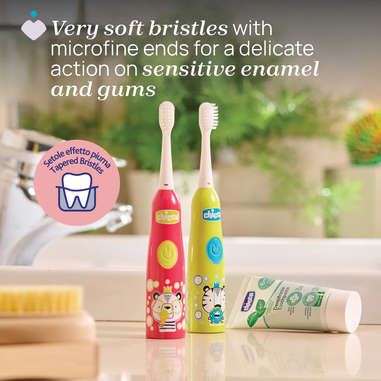 Chicco Escova Electrica Panda Rosa 3 Anos+