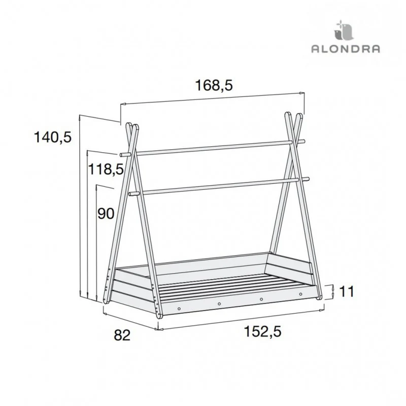 Alondra Pack Cama Montessori Homy K13 Alba Blue