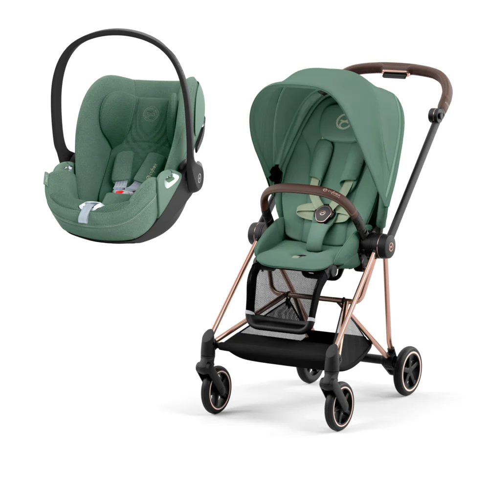 Cybex Mios Rosegold Leaf Green + Cloud T Plus Leaf Green