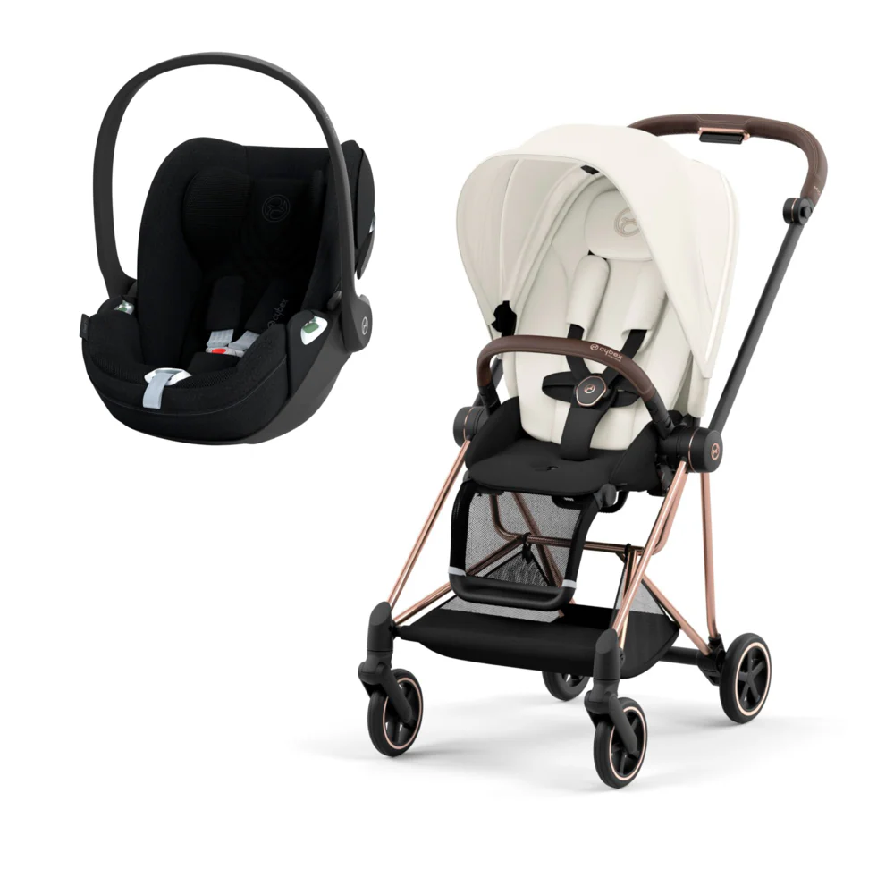 Cybex Mios Rosegold Off White + Cloud T Plus Sepia Black