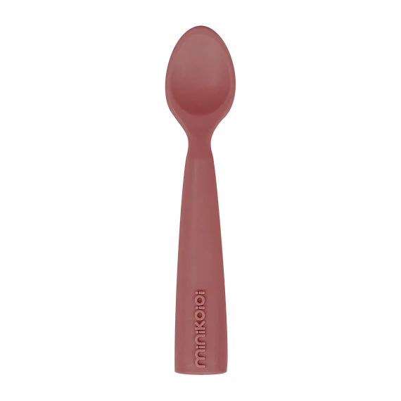 Minikoioi Colher em Silicone Bordeaux