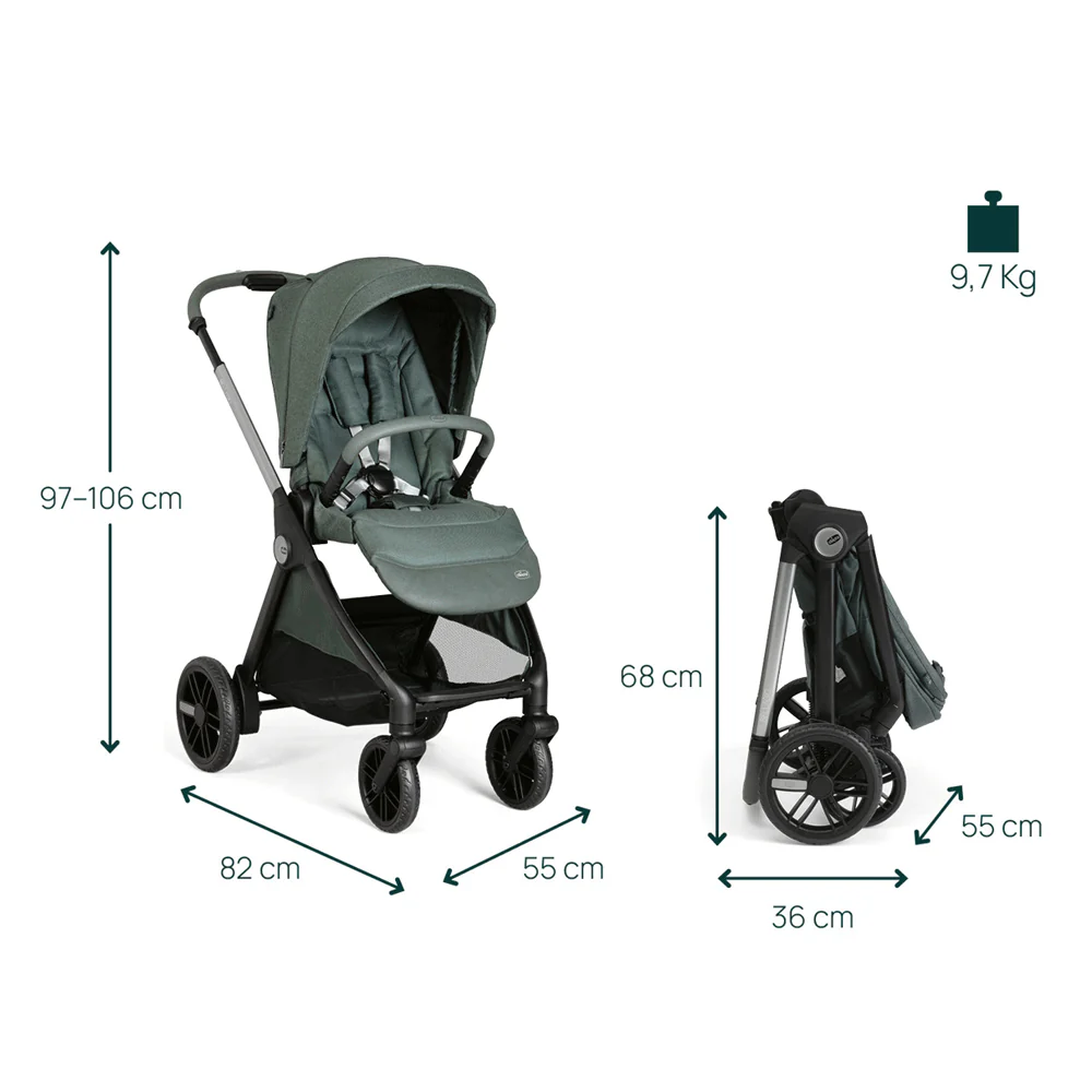 Chicco Trio Bellagio Flexi com Kory Plus i Size Fir Tree