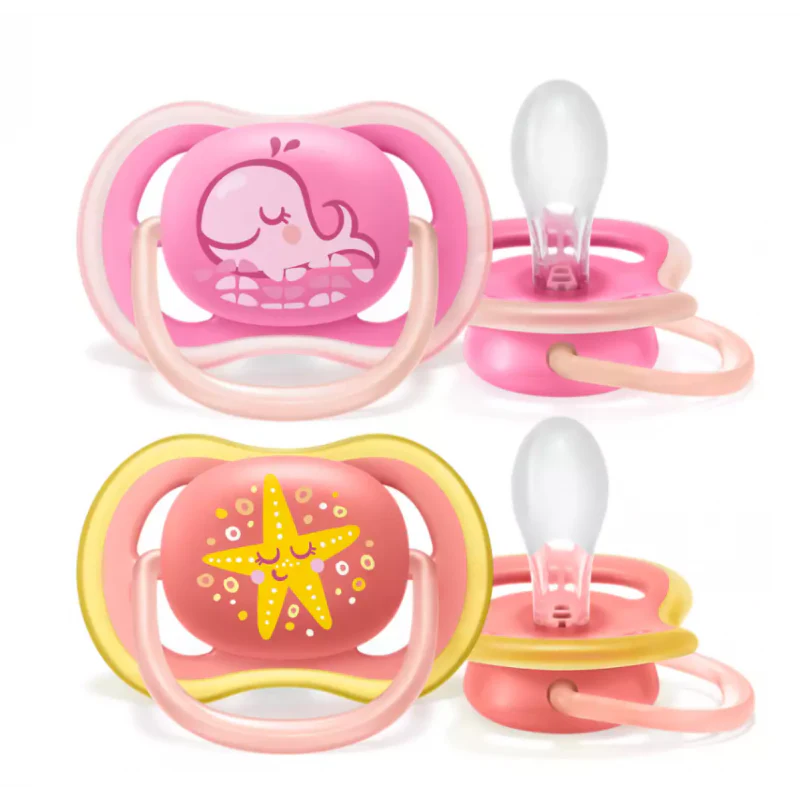Philips Avent 2 chuchas ultra air deco 6-18m menina