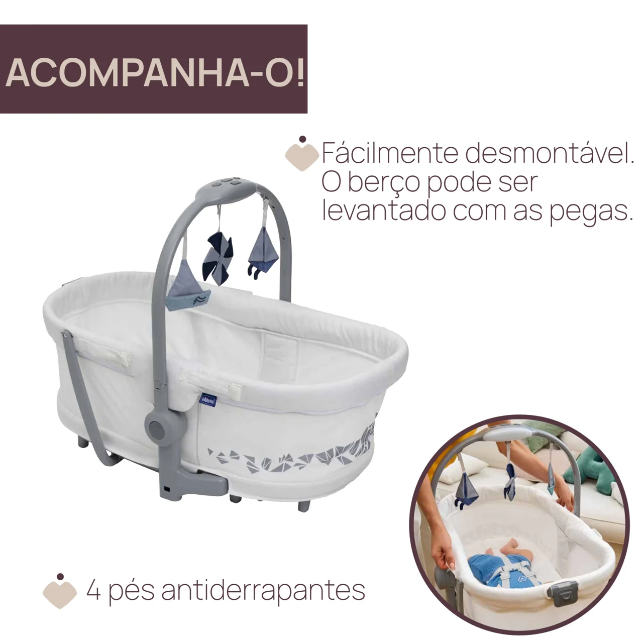 Chicco Baby Hug Pro 5 em 1 White Cream