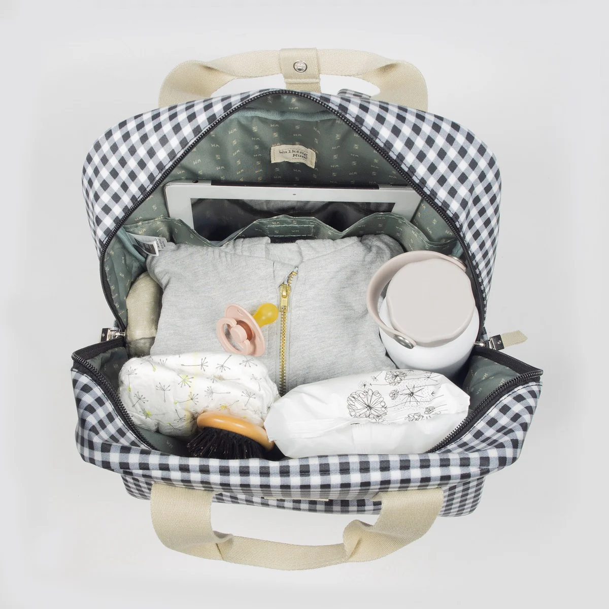 Walking mum mochila i love vichy preto