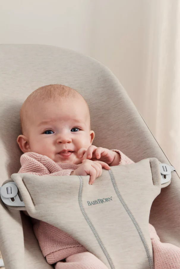 Babybjorn Espreguiçadeira Bliss 3D Jersey Beige Claro