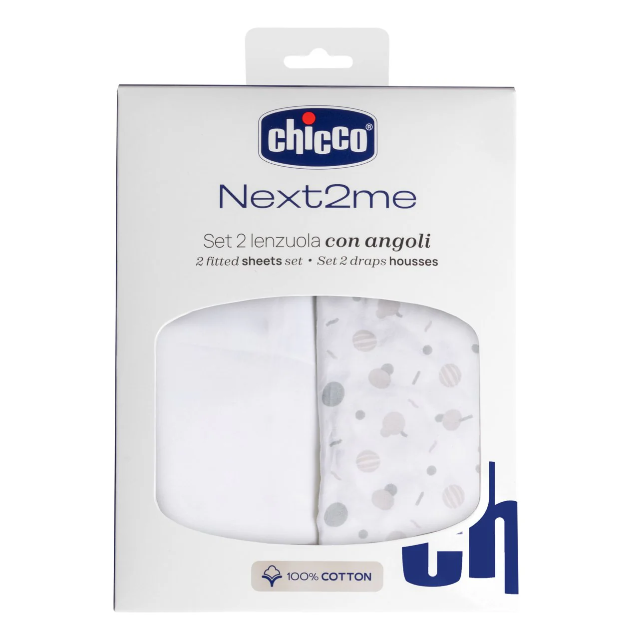 Chicco Conjunto 2 Lençois de Baixo para Next2Me Confetti