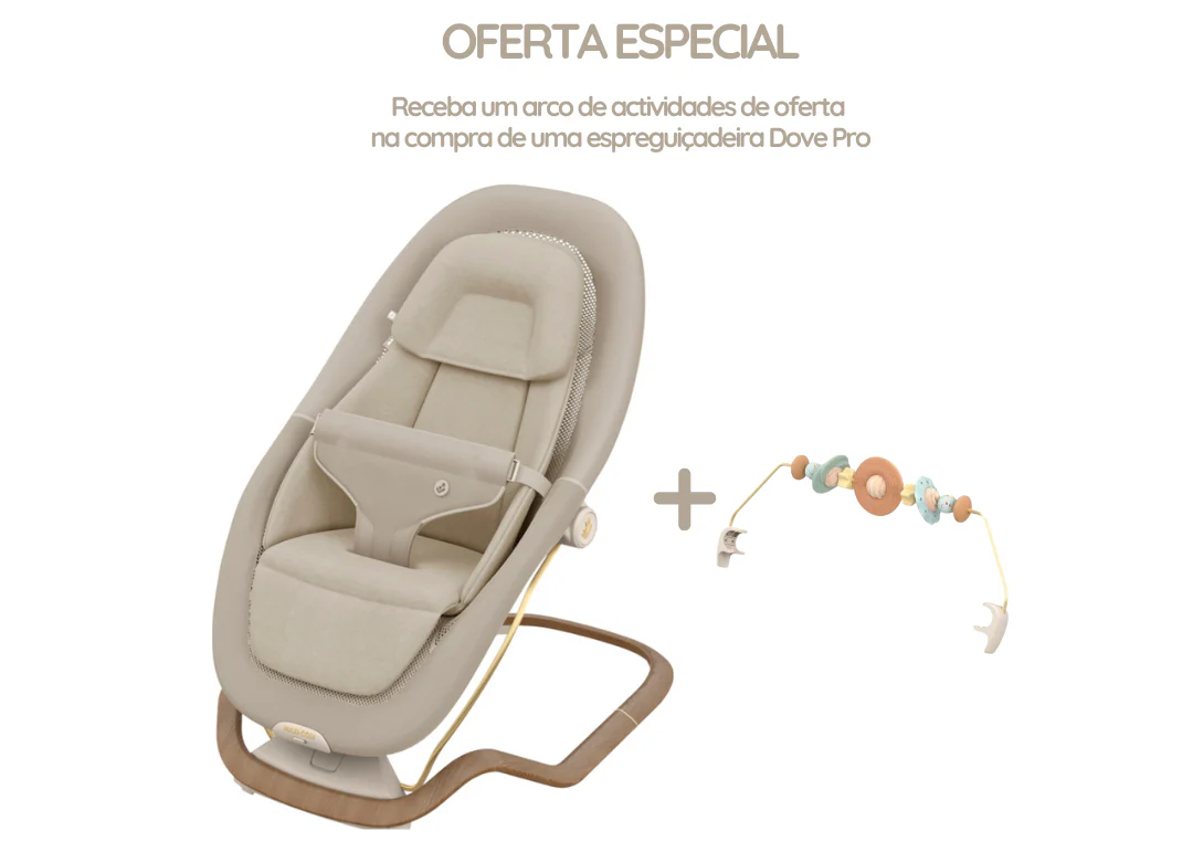 Maxi Cosi Dove Elegance Bege com Arco de Atividades