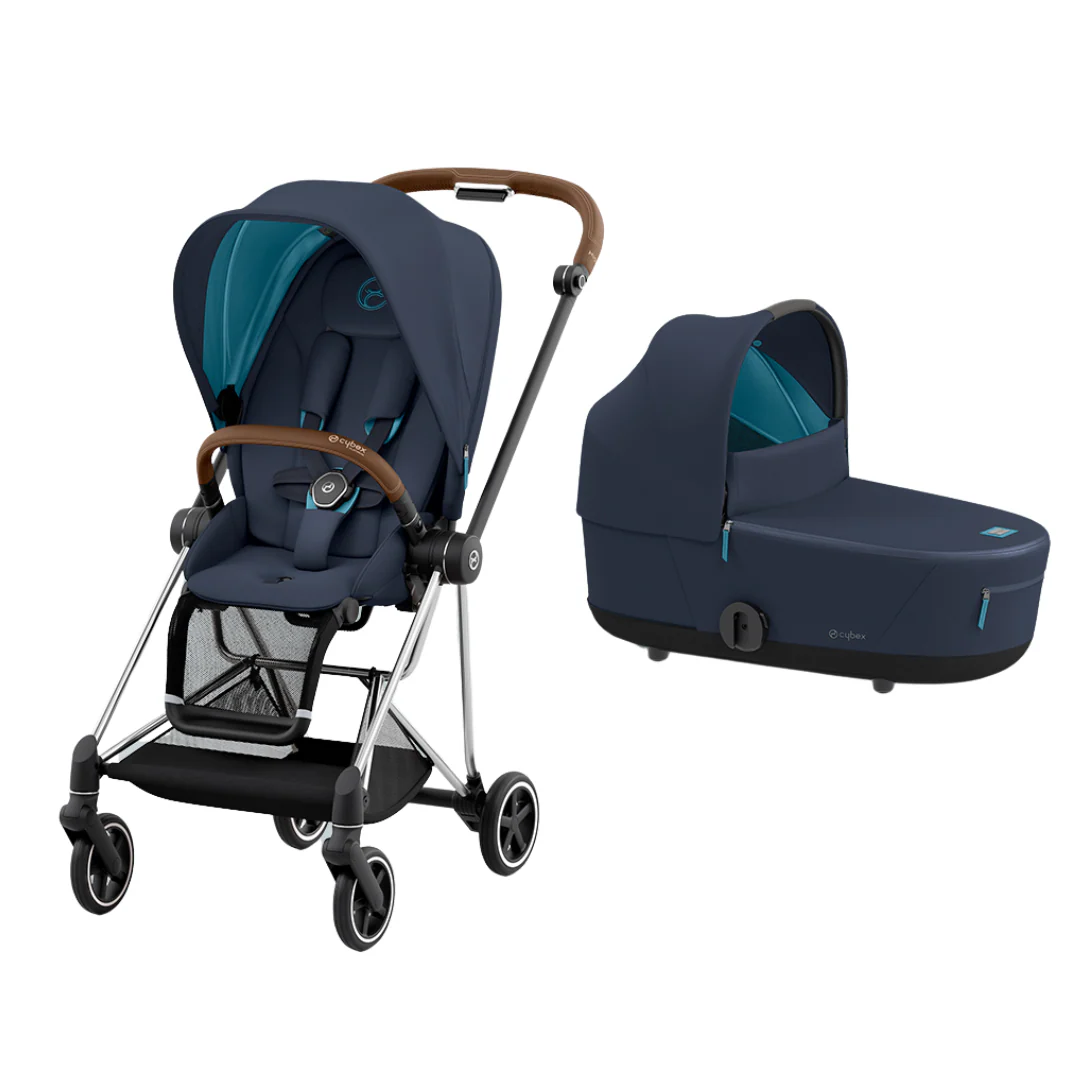 Cybex Mios Chrome Brown Seat Pack e Alcofa Lux Dark Blue