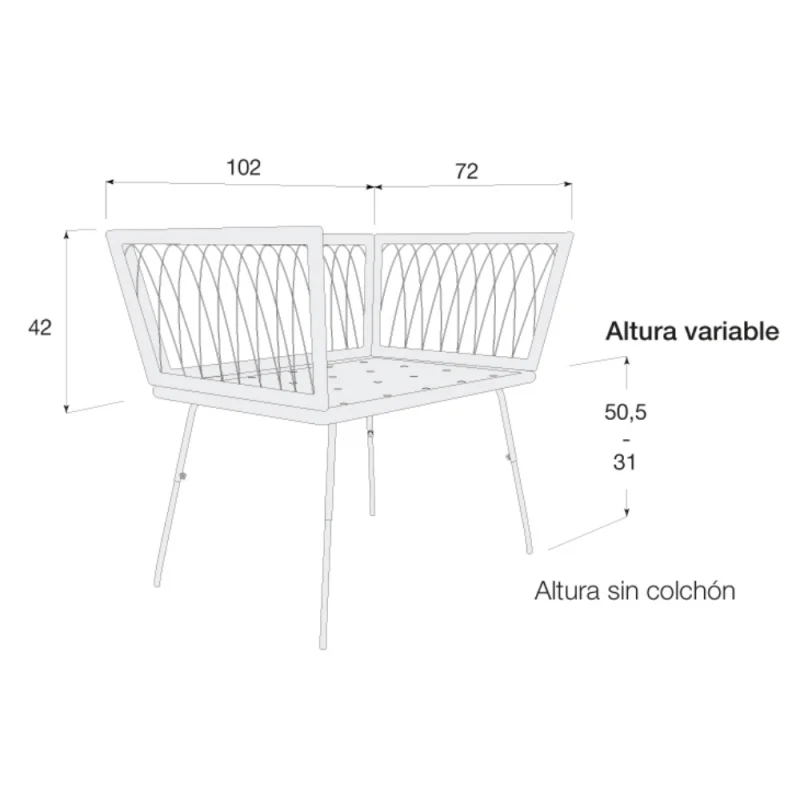 Alondra Berço Rattan Moai K12 Texteis Shaara Sand