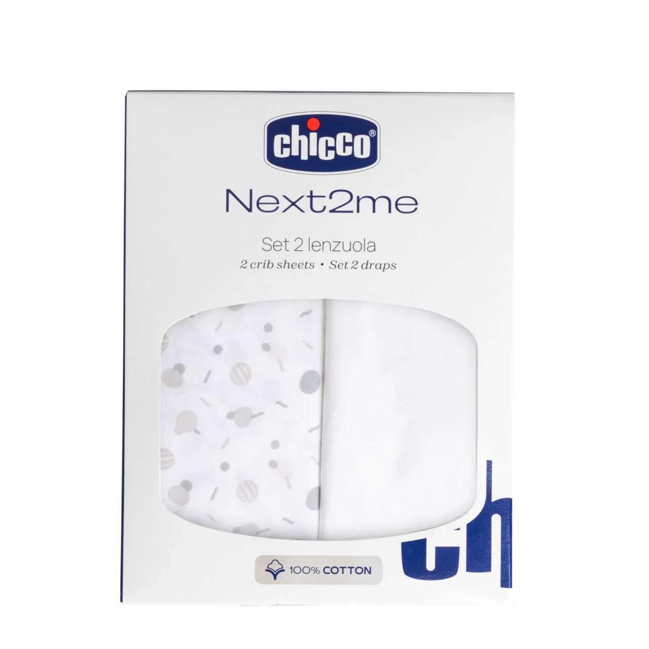 Chicco Conjunto 2 Lençois Cima e Baixo Next2Me Confetti