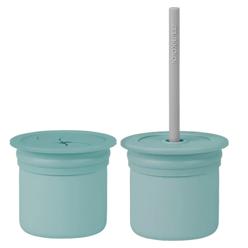 Minikoioi Sip+Snack Aqua Green