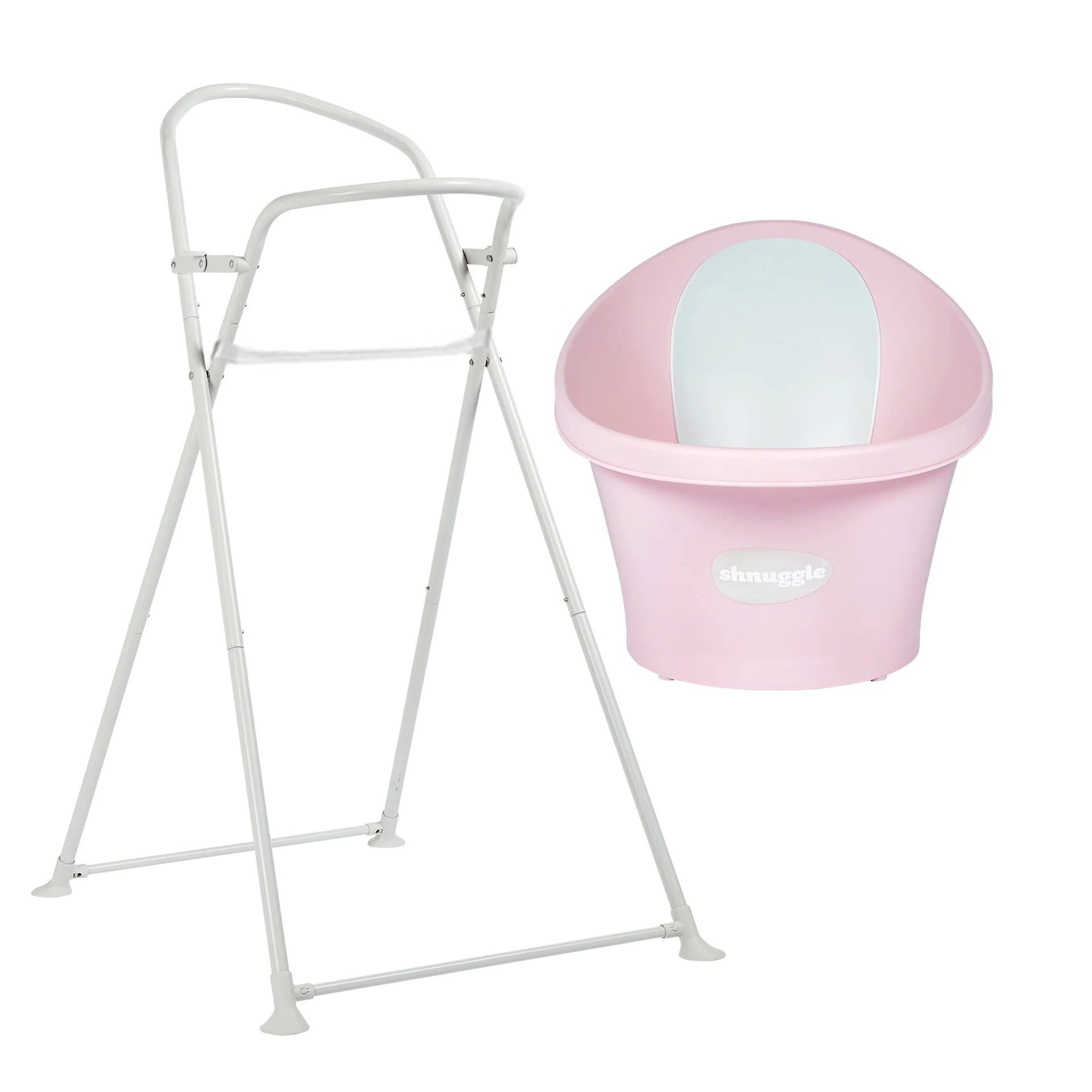 Shnuggle Banheira Rosa + Suporte